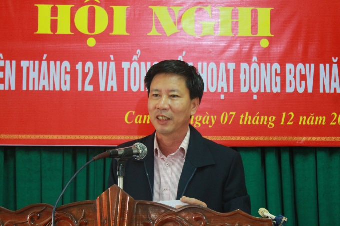 Đại diện UBND huyện Can Lộc thông báo về tình hình thực hiện dự án mở rộng Quốc lộ.